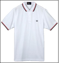 Белое поло Fred Perry