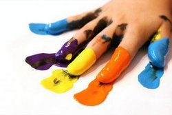 творчество, живопись с помощью пальцев рук